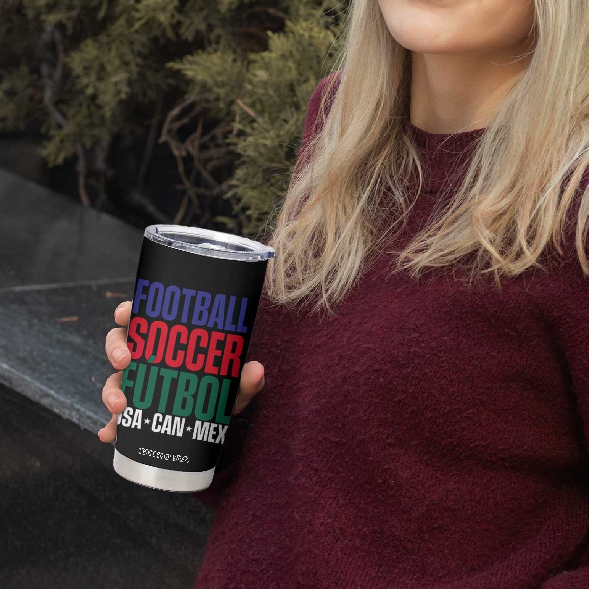 Canada Mexico USA Tumbler Cup Football Fan Gift TS12 Print Your Wear
