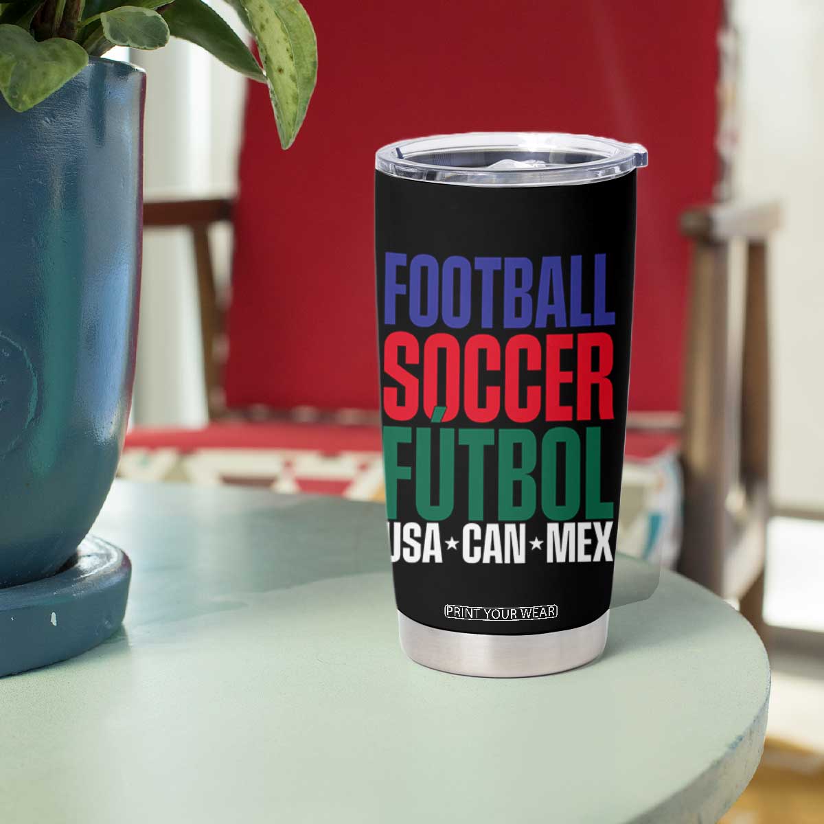 Canada Mexico USA Tumbler Cup Football Fan Gift TS12 Print Your Wear