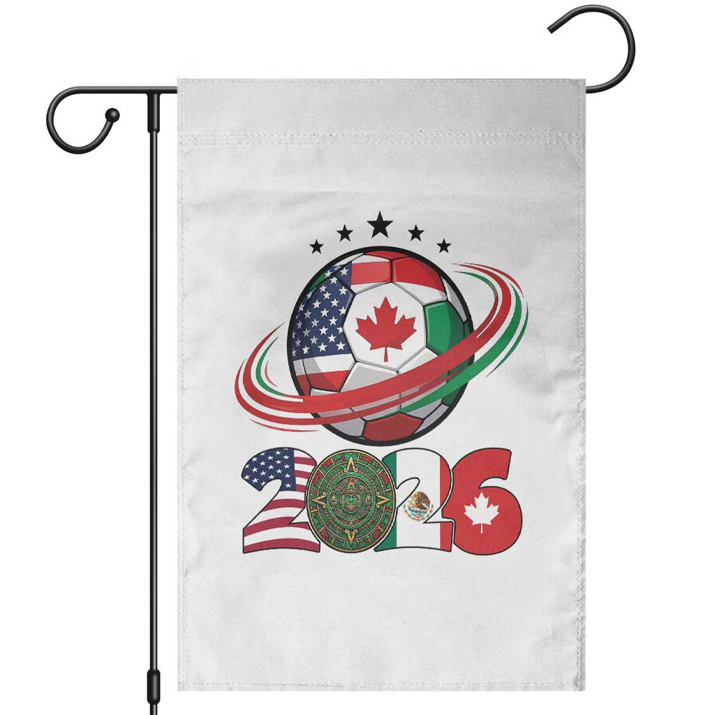 USA Mexico Canada Garden Flag 2026 Football Fan Gift TS12 White Print Your Wear