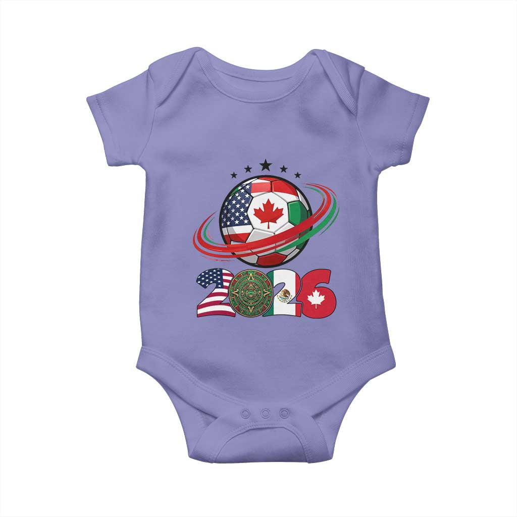USA Mexico Canada Baby Onesie 2026 Football Fan Gift TS12 Violet Print Your Wear