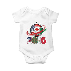 USA Mexico Canada Baby Onesie 2026 Football Fan Gift TS12 White Print Your Wear