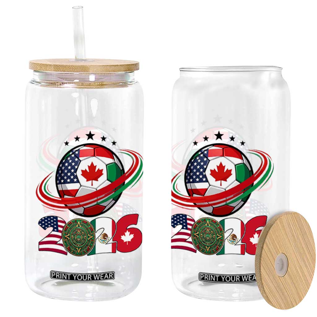 USA Mexico Canada Glass Can 2026 Football Fan Gift TS12 Print Your Wear