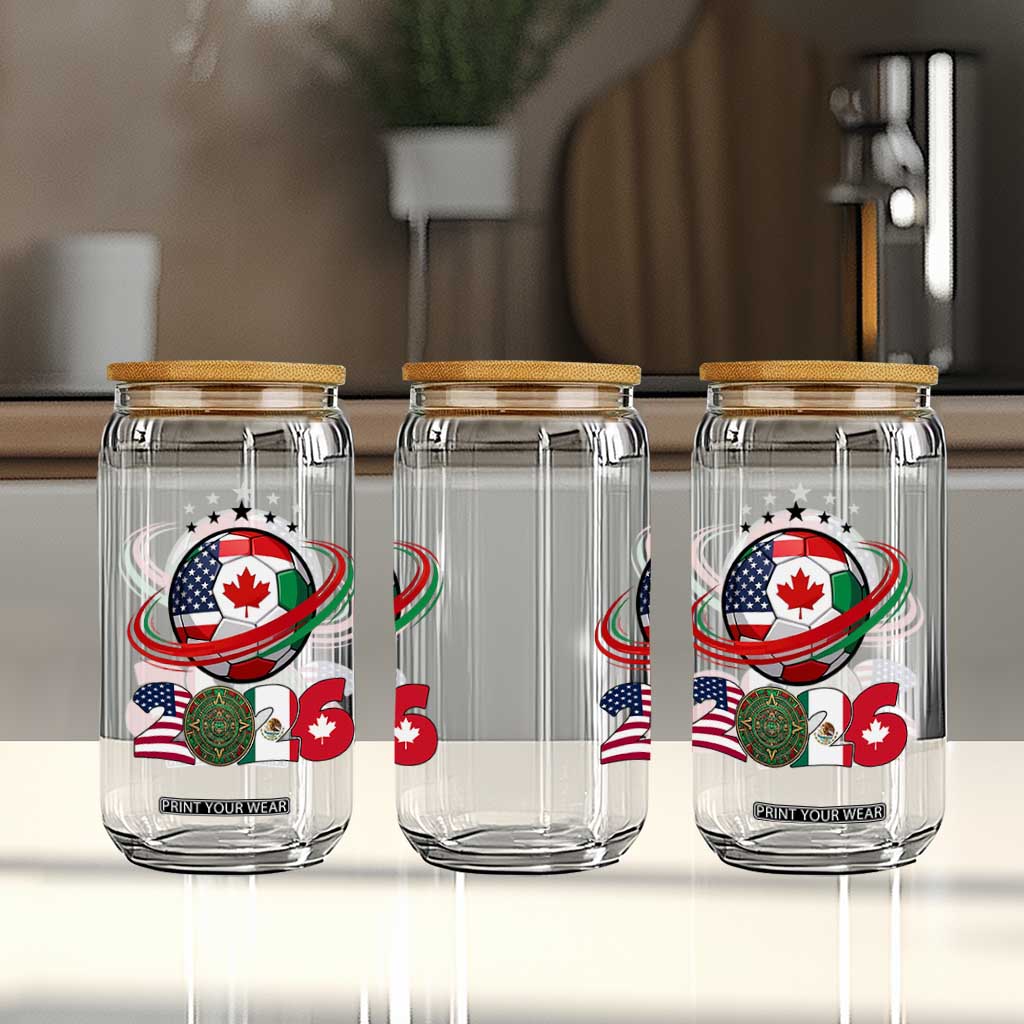 USA Mexico Canada Glass Can 2026 Football Fan Gift TS12 Print Your Wear