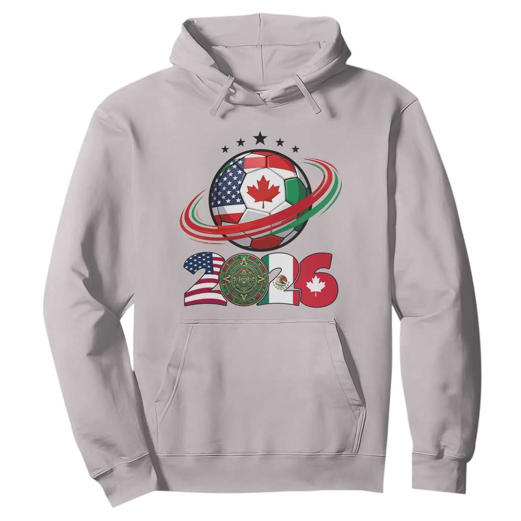 USA Mexico Canada Hoodie 2026 Football Fan Gift TS12 Ice Gray Print Your Wear