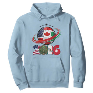 USA Mexico Canada Hoodie 2026 Football Fan Gift TS12 Light Blue Print Your Wear
