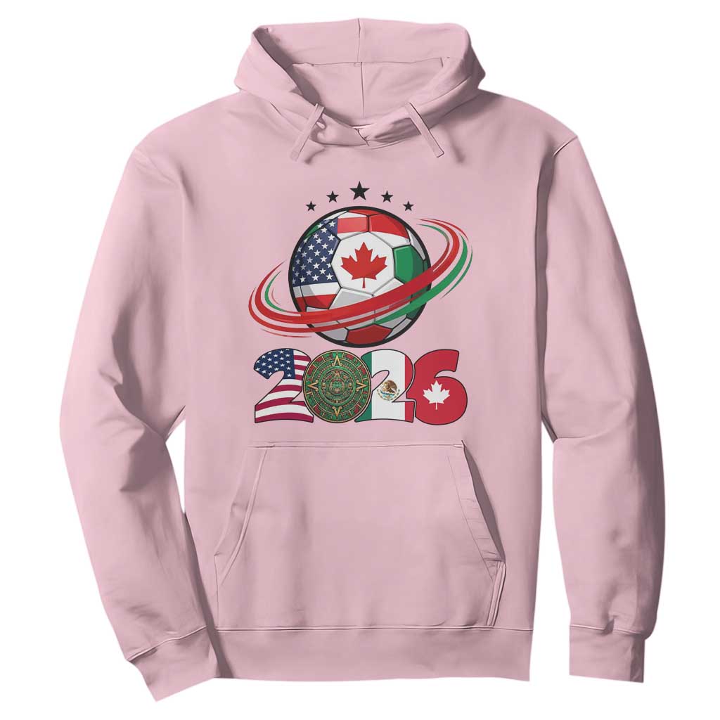 USA Mexico Canada Hoodie 2026 Football Fan Gift TS12 Light Pink Print Your Wear