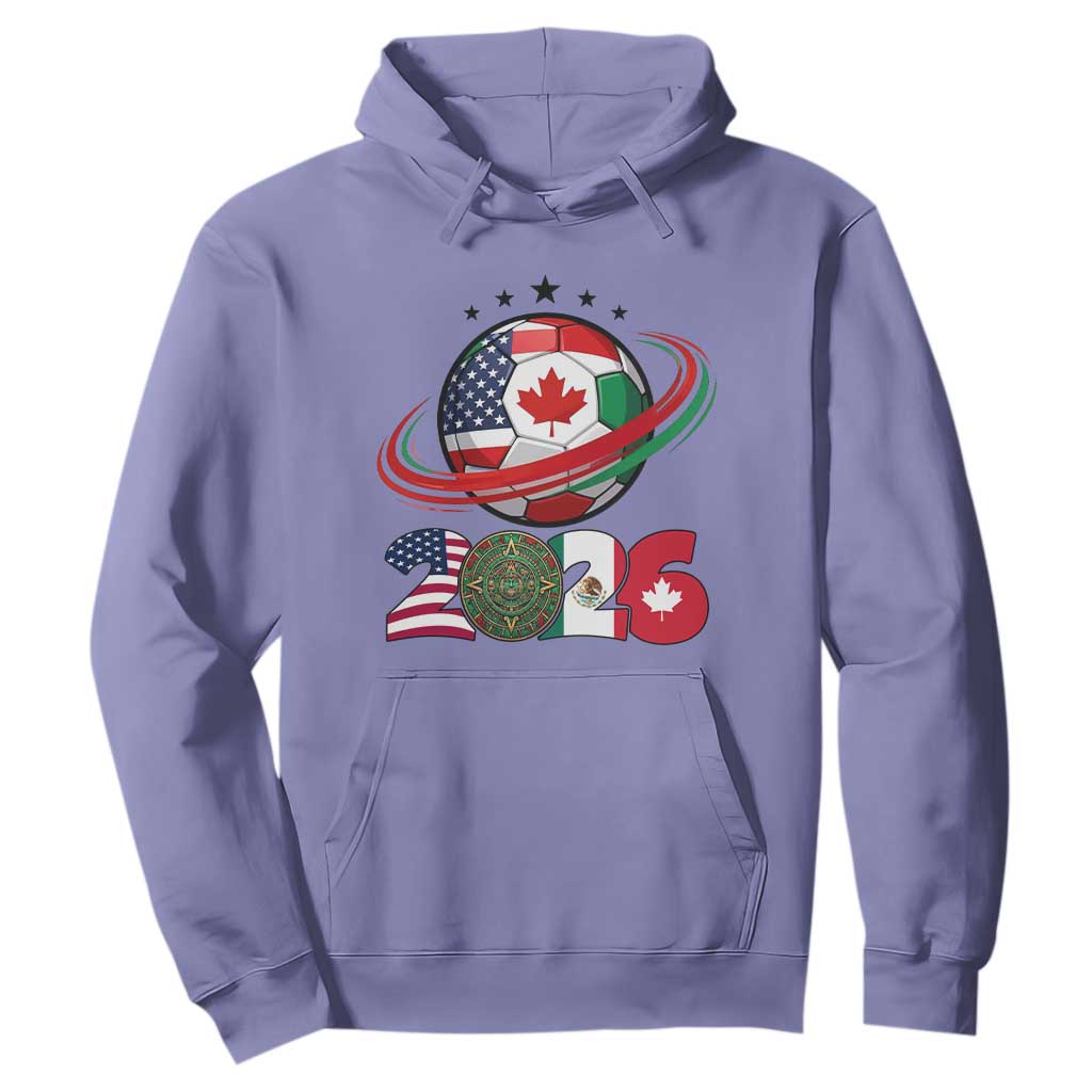 USA Mexico Canada Hoodie 2026 Football Fan Gift TS12 Violet Print Your Wear
