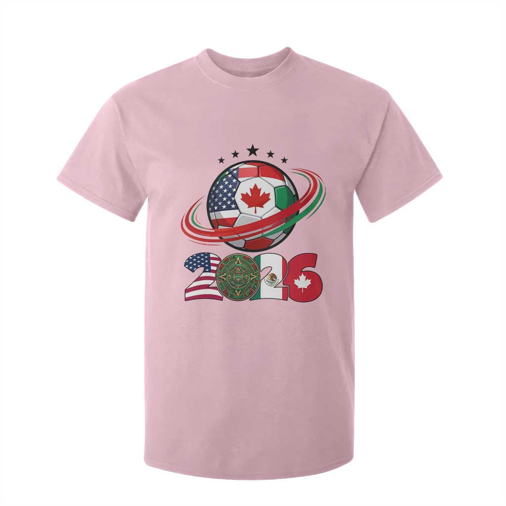 USA Mexico Canada T Shirt For Kid 2026 Football Fan Gift TS12 Light Pink Print Your Wear