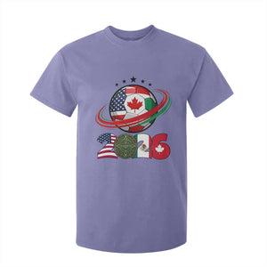 USA Mexico Canada T Shirt For Kid 2026 Football Fan Gift TS12 Violet Print Your Wear