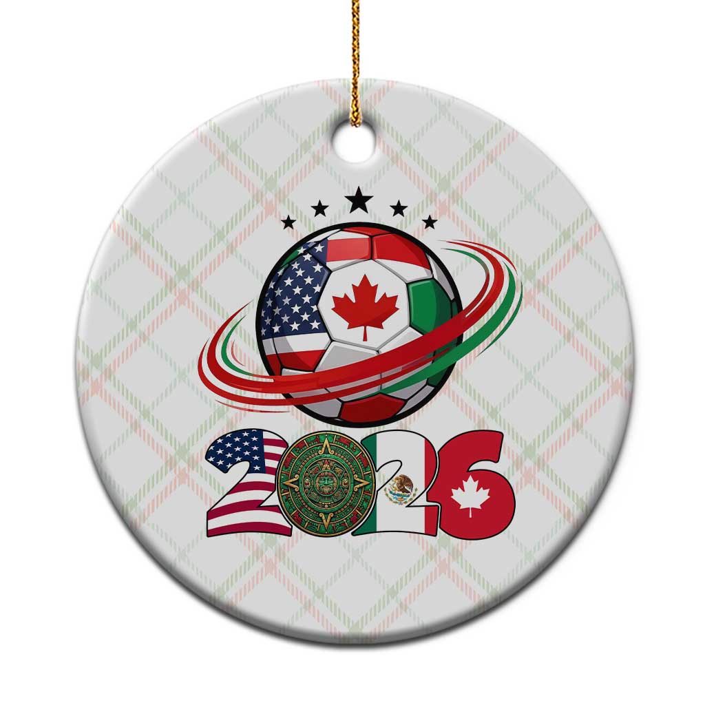 USA Mexico Canada Ceramic Ornament 2026 Football Fan Gift TS12 1pc Christmas Plaid Print Your Wear