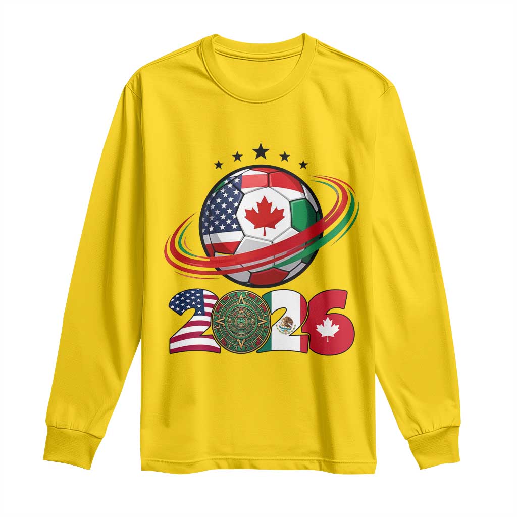 USA Mexico Canada Long Sleeve Shirt 2026 Football Fan Gift TS12 Daisy Print Your Wear