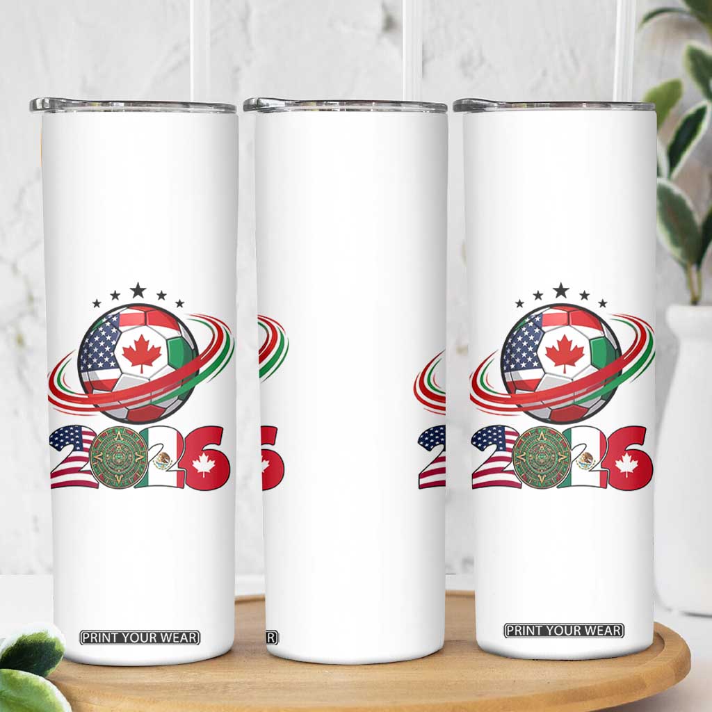 USA Mexico Canada Skinny Tumbler 2026 Football Fan Gift TS12 Print Your Wear