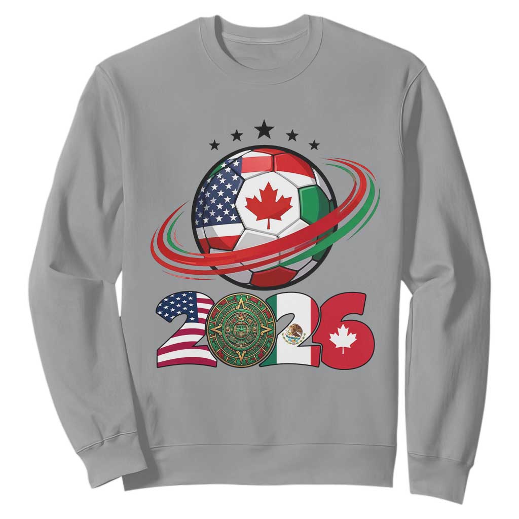 USA Mexico Canada Sweatshirt 2026 Football Fan Gift TS12 Sport Gray Print Your Wear