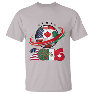 USA Mexico Canada T Shirt 2026 Football Fan Gift TS12 Ice Gray Print Your Wear