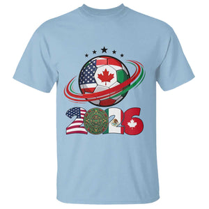 USA Mexico Canada T Shirt 2026 Football Fan Gift TS12 Light Blue Print Your Wear