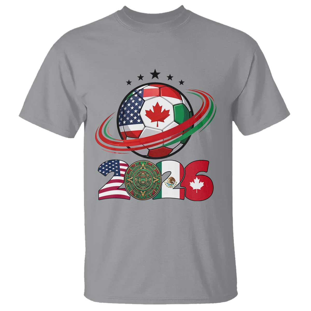 USA Mexico Canada T Shirt 2026 Football Fan Gift TS12 Sport Gray Print Your Wear