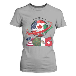USA Mexico Canada T Shirt For Women 2026 Football Fan Gift TS12 Sport Gray Print Your Wear