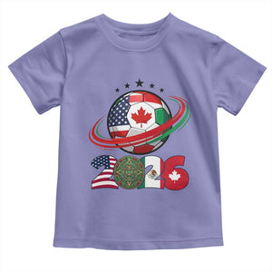 USA Mexico Canada Toddler T Shirt 2026 Football Fan Gift TS12 Violet Print Your Wear