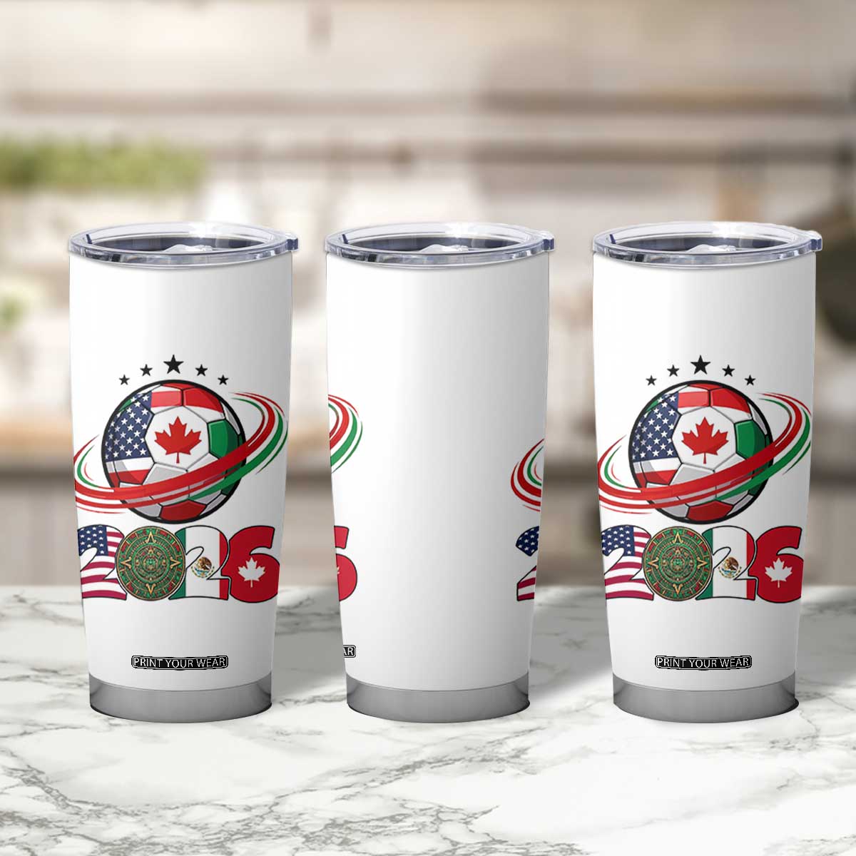 USA Mexico Canada Tumbler Cup 2026 Football Fan Gift TS12 Print Your Wear