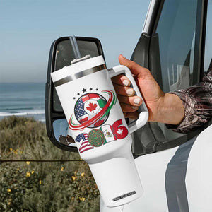 USA Mexico Canada Tumbler With Handle 2026 Football Fan Gift TS12 Print Your Wear