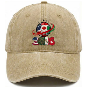 USA Mexico Canada Washed Cotton Baseball Cap 2026 Football Fan Gift TS12 Print Your Wear