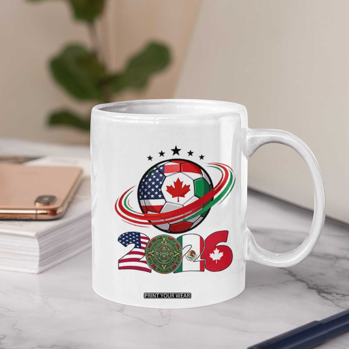 USA Mexico Canada Coffee Mug 2026 Football Fan Gift TS12 Print Your Wear