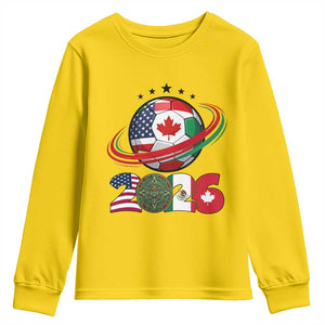 USA Mexico Canada Youth Sweatshirt 2026 Football Fan Gift TS12 Daisy Print Your Wear