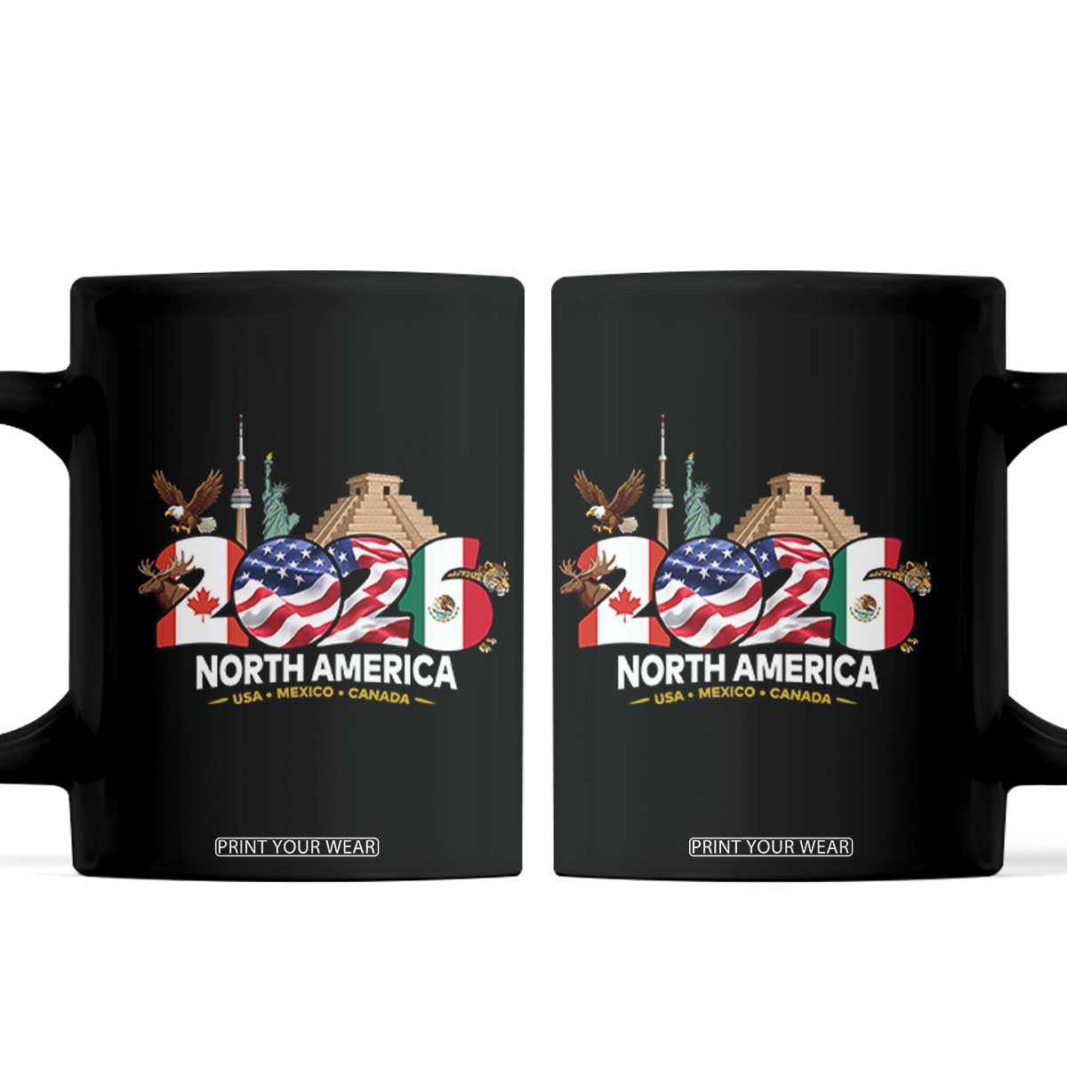 2026 North American Football Supporters Coffee Mug TS12 Black Print Your Wear