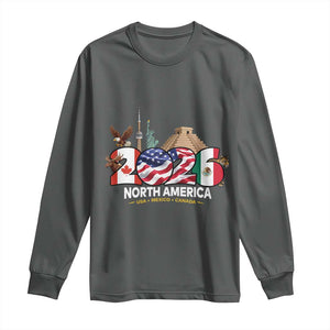 2026 North American Football Supporters Long Sleeve Shirt TS12 Dark Heather Print Your Wear