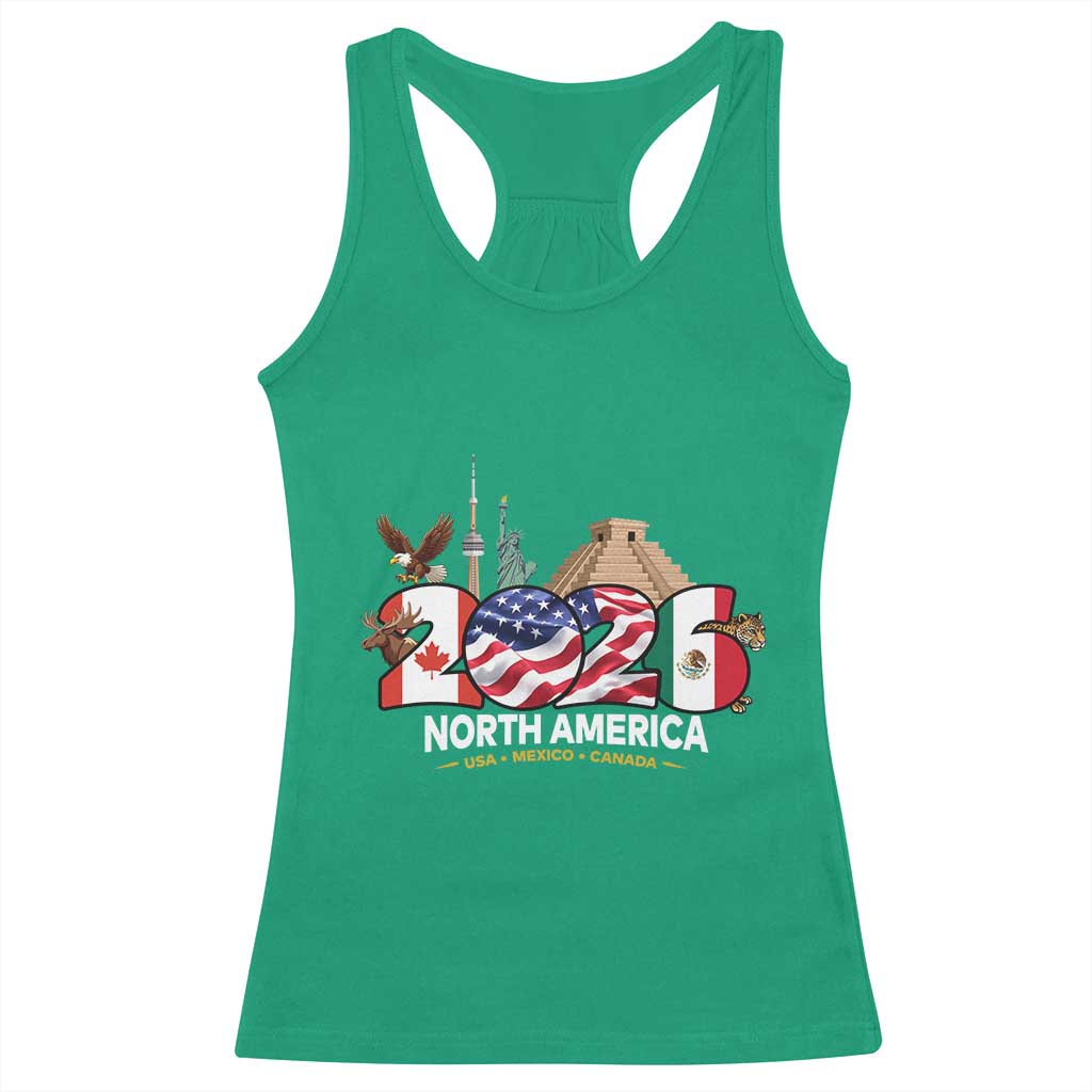 2026 North American Football Supporters Racerback Tank Top TS12 Irish Green Print Your Wear