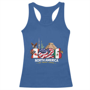 2026 North American Football Supporters Racerback Tank Top TS12 Royal Blue Print Your Wear