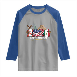 2026 North American Football Supporters Raglan Shirt TS12 Sport Gray Royal Print Your Wear