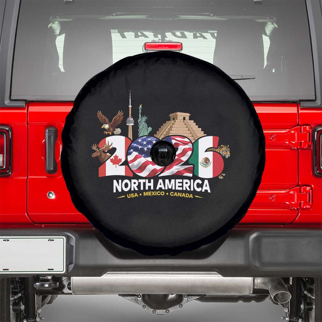 2026 North American Football Supporters Spare Tire Cover TS12 Black Print Your Wear