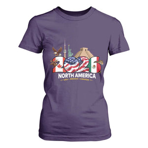 2026 North American Football Supporters T Shirt For Women TS12 Purple Print Your Wear