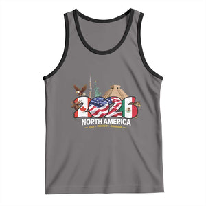 2026 North American Football Supporters Tank Top TS12 Deep Heather Black Print Your Wear