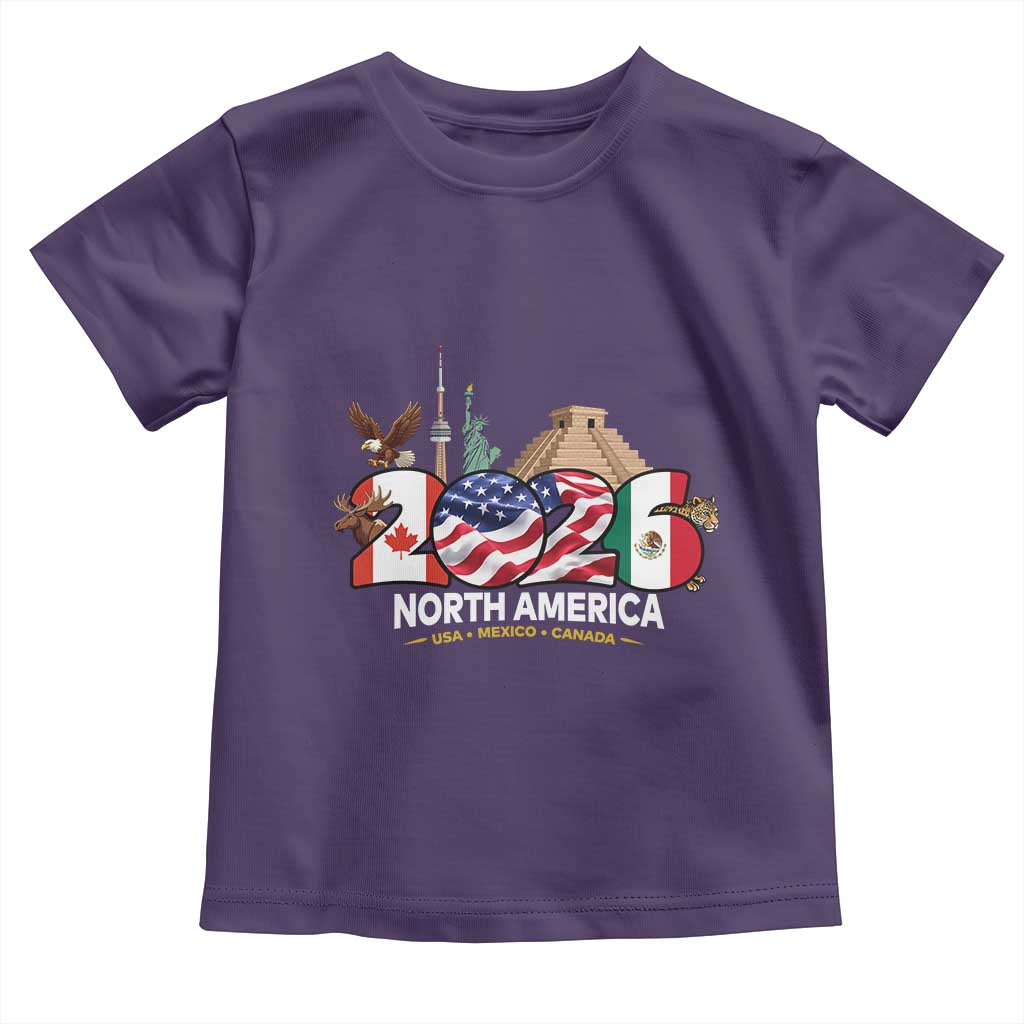 2026 North American Football Supporters Toddler T Shirt TS12 Purple Print Your Wear