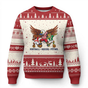 Eagle Jaguar Beaver 2026 Football Ugly Christmas Sweater Supporters Gift Idea TS12 Beige Red Print Your Wear