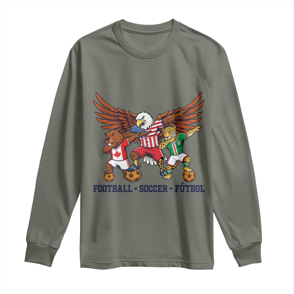 Eagle Jaguar Beaver 2026 Football Long Sleeve Shirt Supporters Gift Idea TS12 Military Green Print Your Wear