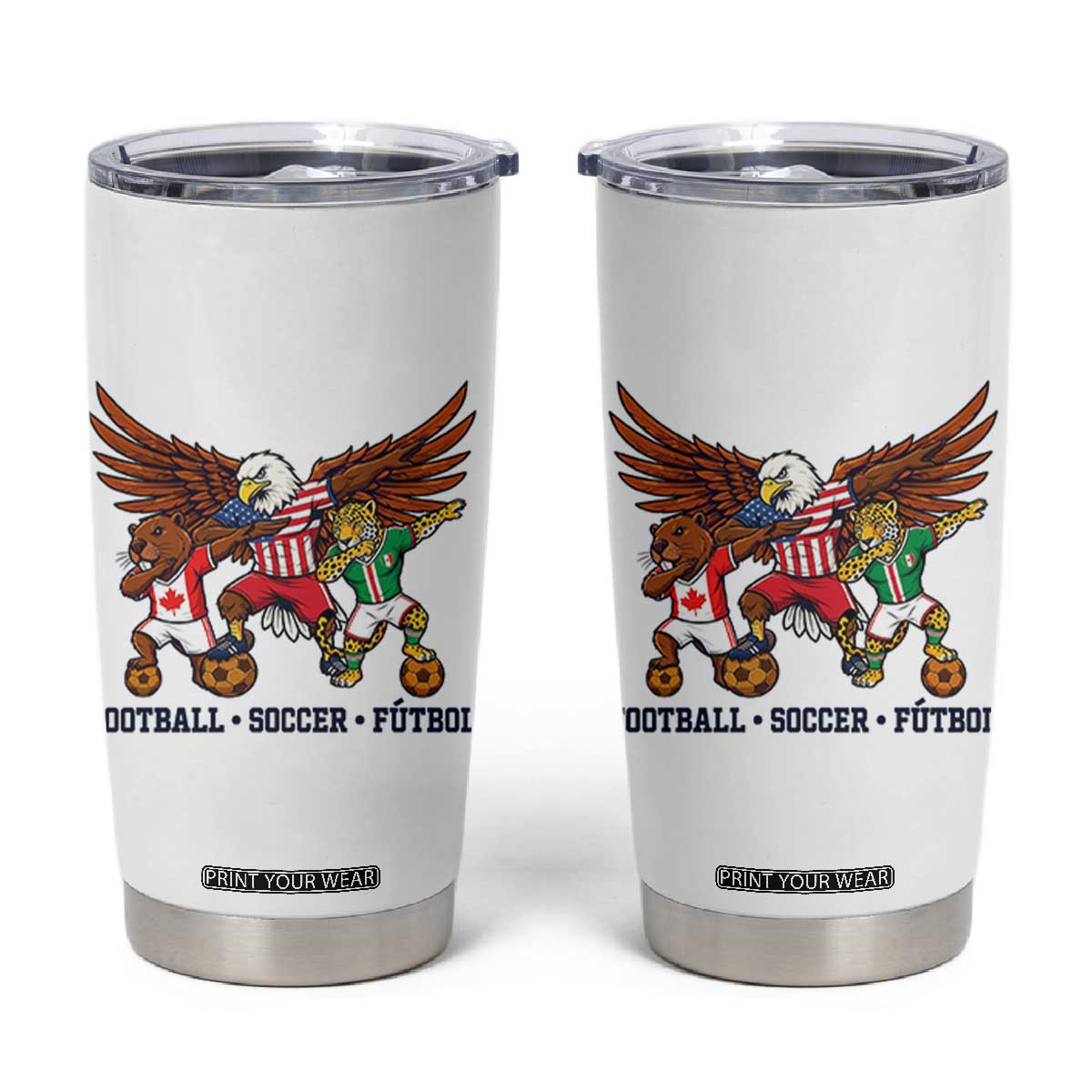 Eagle Jaguar Beaver 2026 Football Tumbler Cup Supporters Gift Idea TS12 White Print Your Wear