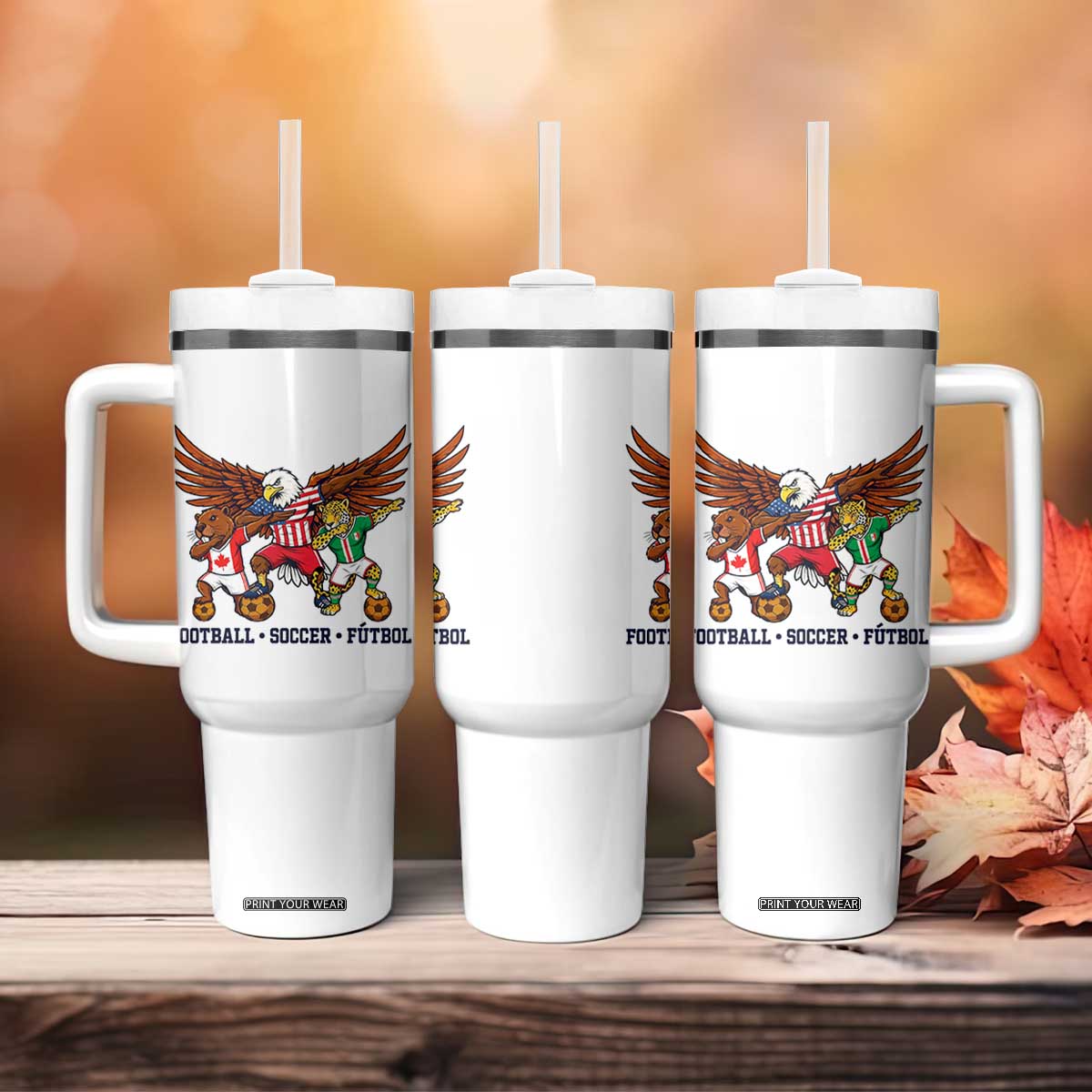 Eagle Jaguar Beaver 2026 Football Tumbler With Handle Supporters Gift Idea TS12 Print Your Wear