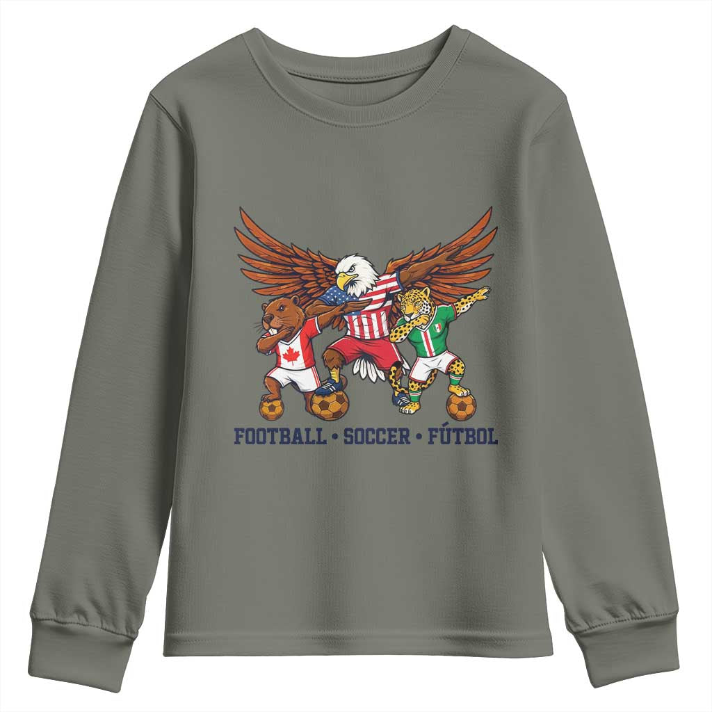 Eagle Jaguar Beaver 2026 Football Youth Sweatshirt Supporters Gift Idea TS12 Military Green Print Your Wear