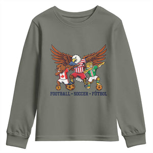 Eagle Jaguar Beaver 2026 Football Youth Sweatshirt Supporters Gift Idea TS12 Military Green Print Your Wear