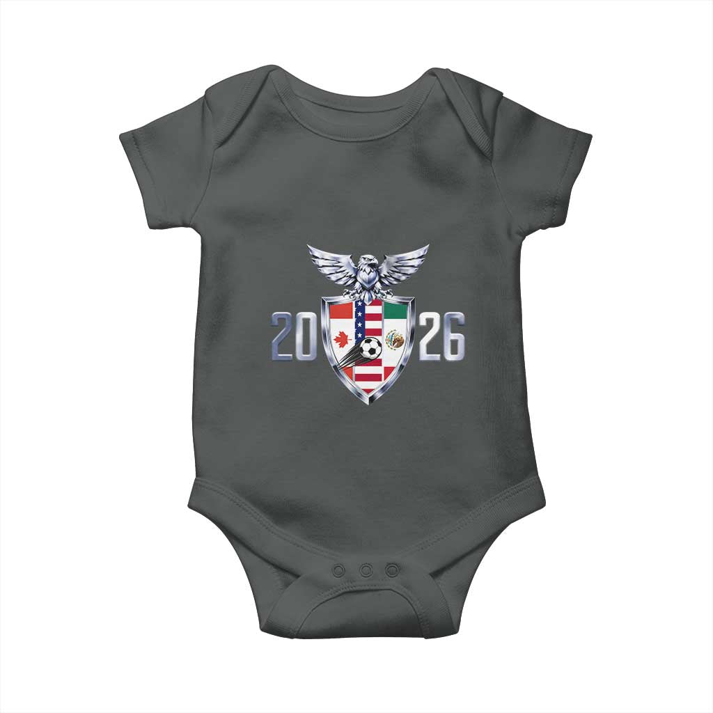Canada Mexico USA Baby Onesie International Soccer Lover Gift TS12 Dark Heather Print Your Wear