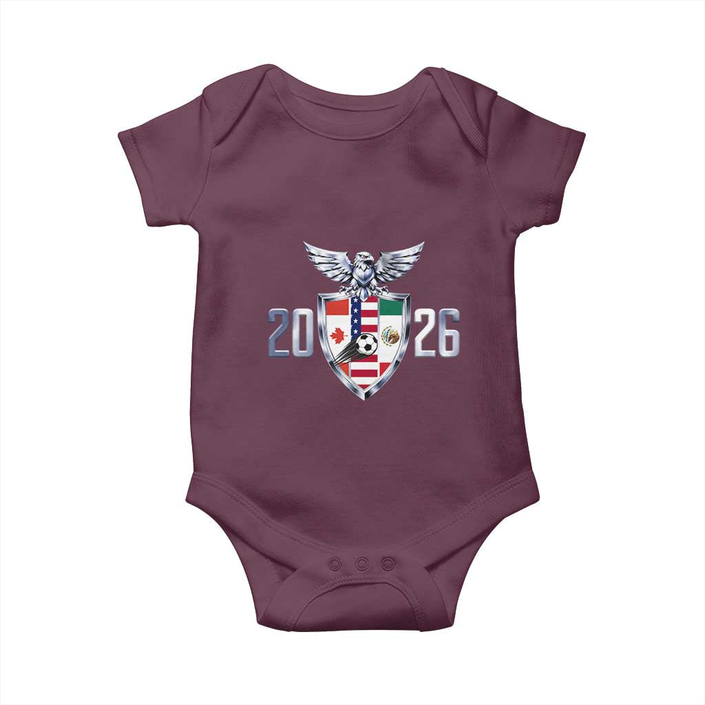 Canada Mexico USA Baby Onesie International Soccer Lover Gift TS12 Maroon Print Your Wear