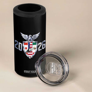 Canada Mexico USA 4 in 1 Can Cooler Tumbler International Soccer Lover Gift TS12 Print Your Wear