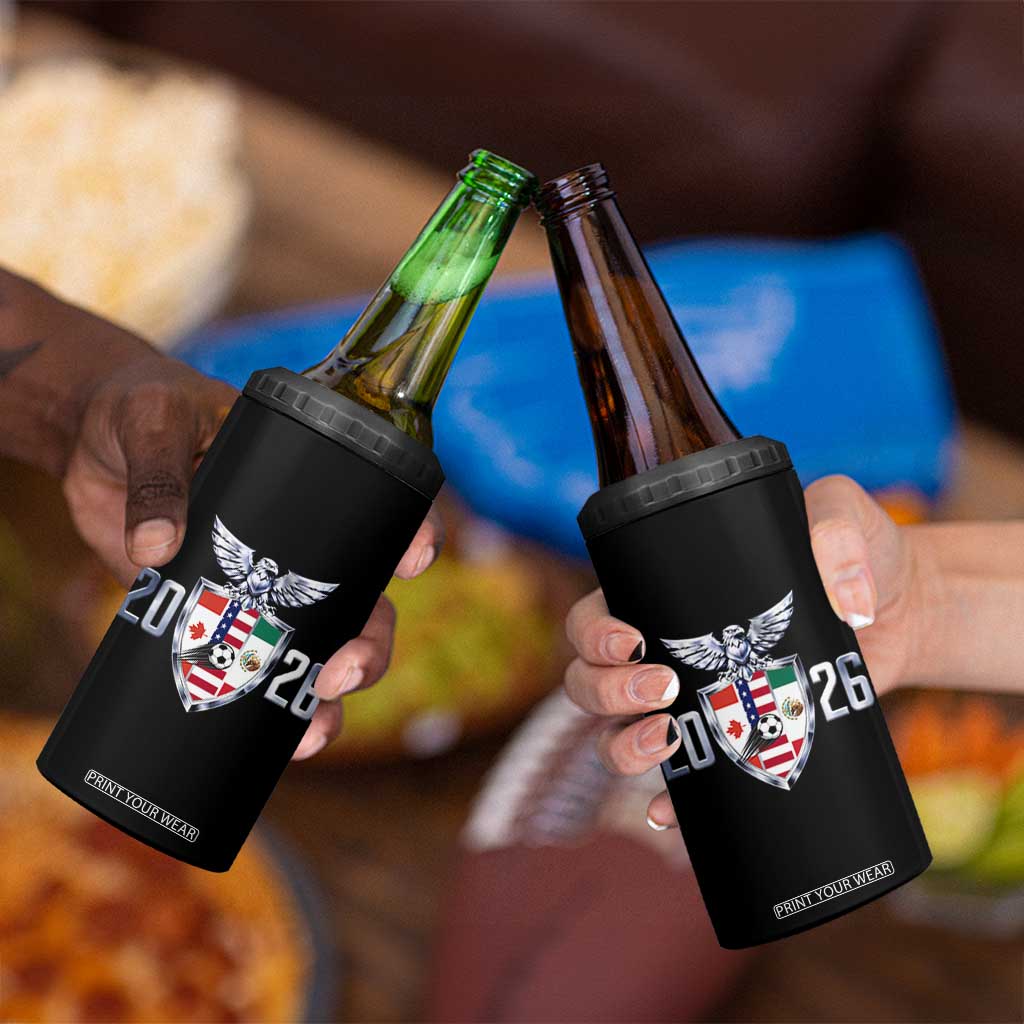 Canada Mexico USA 4 in 1 Can Cooler Tumbler International Soccer Lover Gift TS12 Print Your Wear
