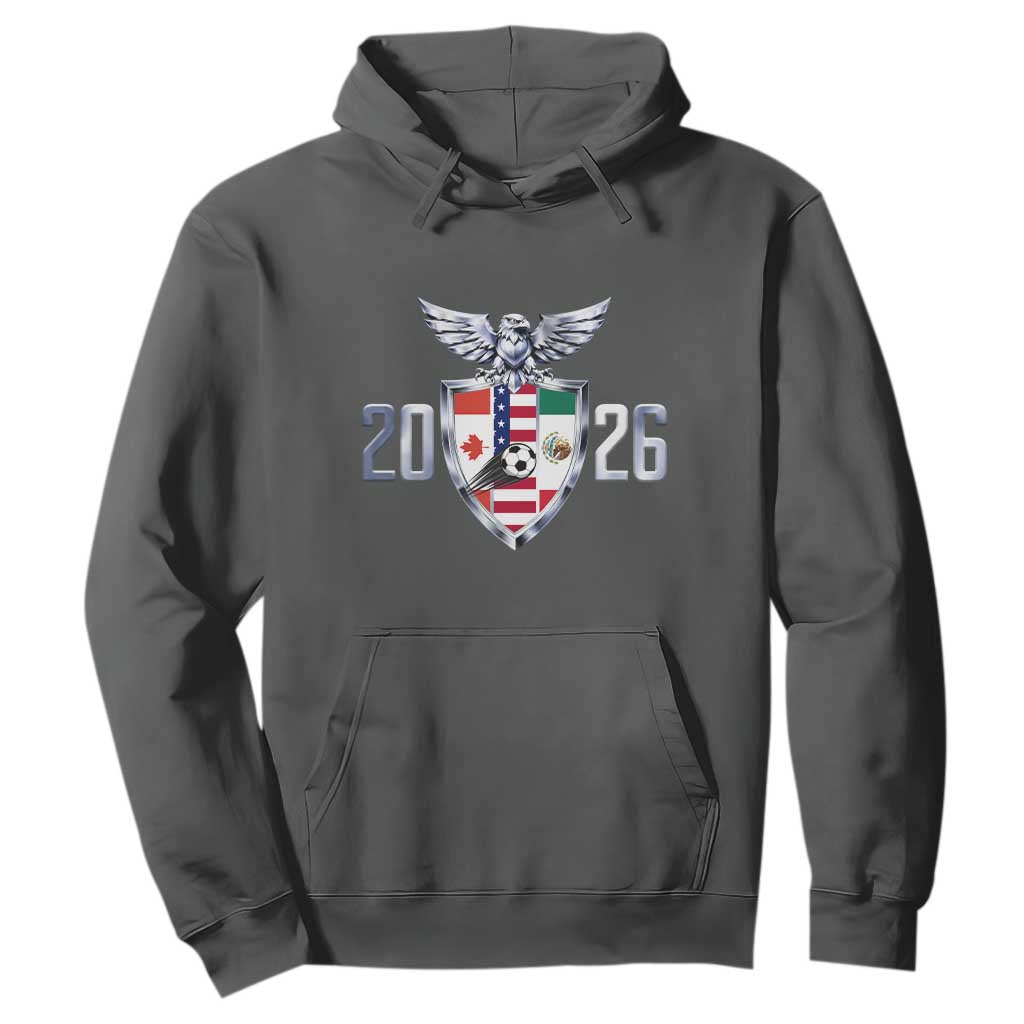 Canada Mexico USA Hoodie International Soccer Lover Gift TS12 Dark Heather Print Your Wear