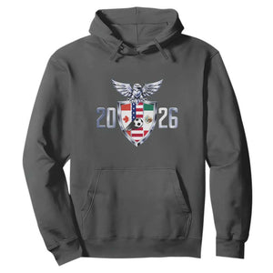 Canada Mexico USA Hoodie International Soccer Lover Gift TS12 Dark Heather Print Your Wear