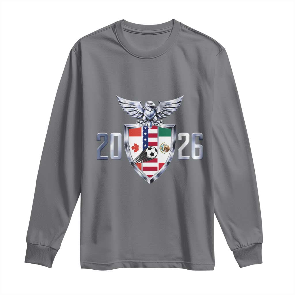Canada Mexico USA Long Sleeve Shirt International Soccer Lover Gift TS12 Charcoal Print Your Wear