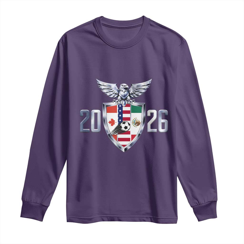 Canada Mexico USA Long Sleeve Shirt International Soccer Lover Gift TS12 Purple Print Your Wear